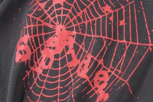 Sp5der Grey Red Spider Web Graphic Shirt7