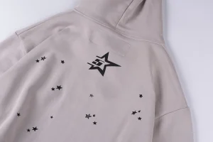 Sp5der Grey Star Graphic Hoodie7