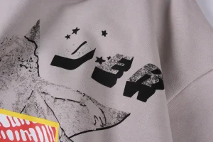 Sp5der Grey Star Graphic Hoodie8