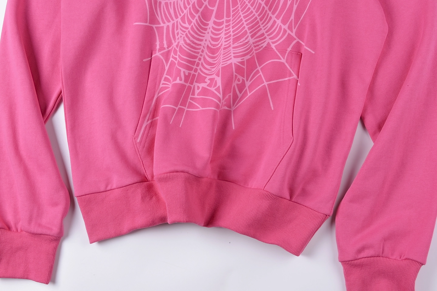 Sp5der Hot Pink Web Logo Hoodie2