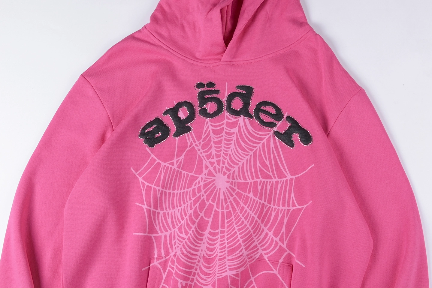 Sp5der Hot Pink Web Logo Hoodie3