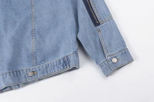 Sp5der Light Blue Red Logo Denim Jacket7