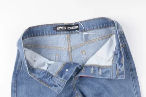 Sp5der Light Blue Red Logo Denim Jeans11