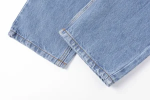 Sp5der Light Blue Red Logo Denim Jeans4