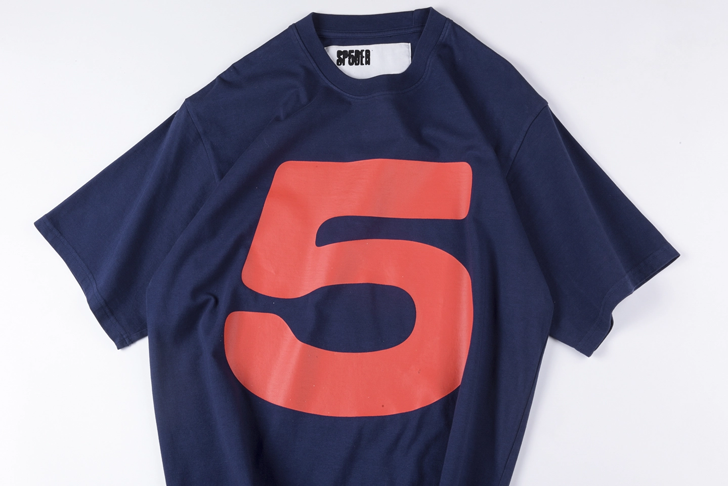 Sp5der Navy Red Number 5 Graphic T-Shirt5