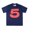 Sp5der Navy Red Number 5 Graphic T-Shirt