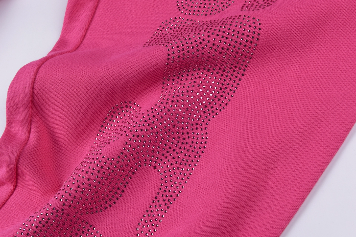 Sp5der Pink Rhinestone Logo Sweatpants3