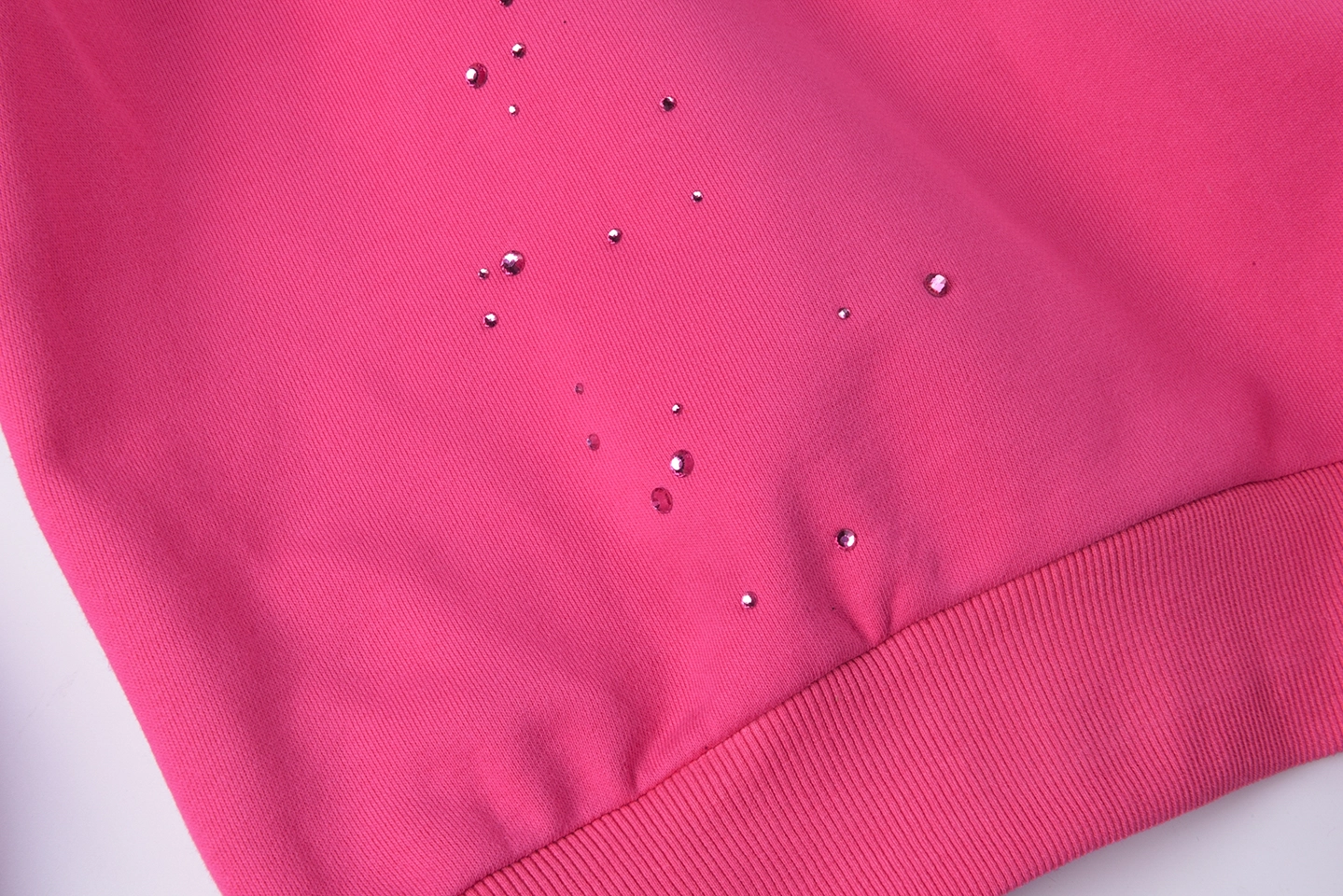 Sp5der Pink Rhinestone Web Hoodie1