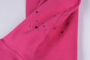 Sp5der Pink Rhinestone Web Hoodie5