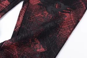 Sp5der Red Black All-Over Print Sweatpants4