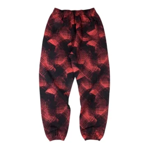 Sp5der Red Black All-Over Print Sweatpants Back view