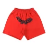 Sp5der Red Embroidered Logo Sweat Shorts