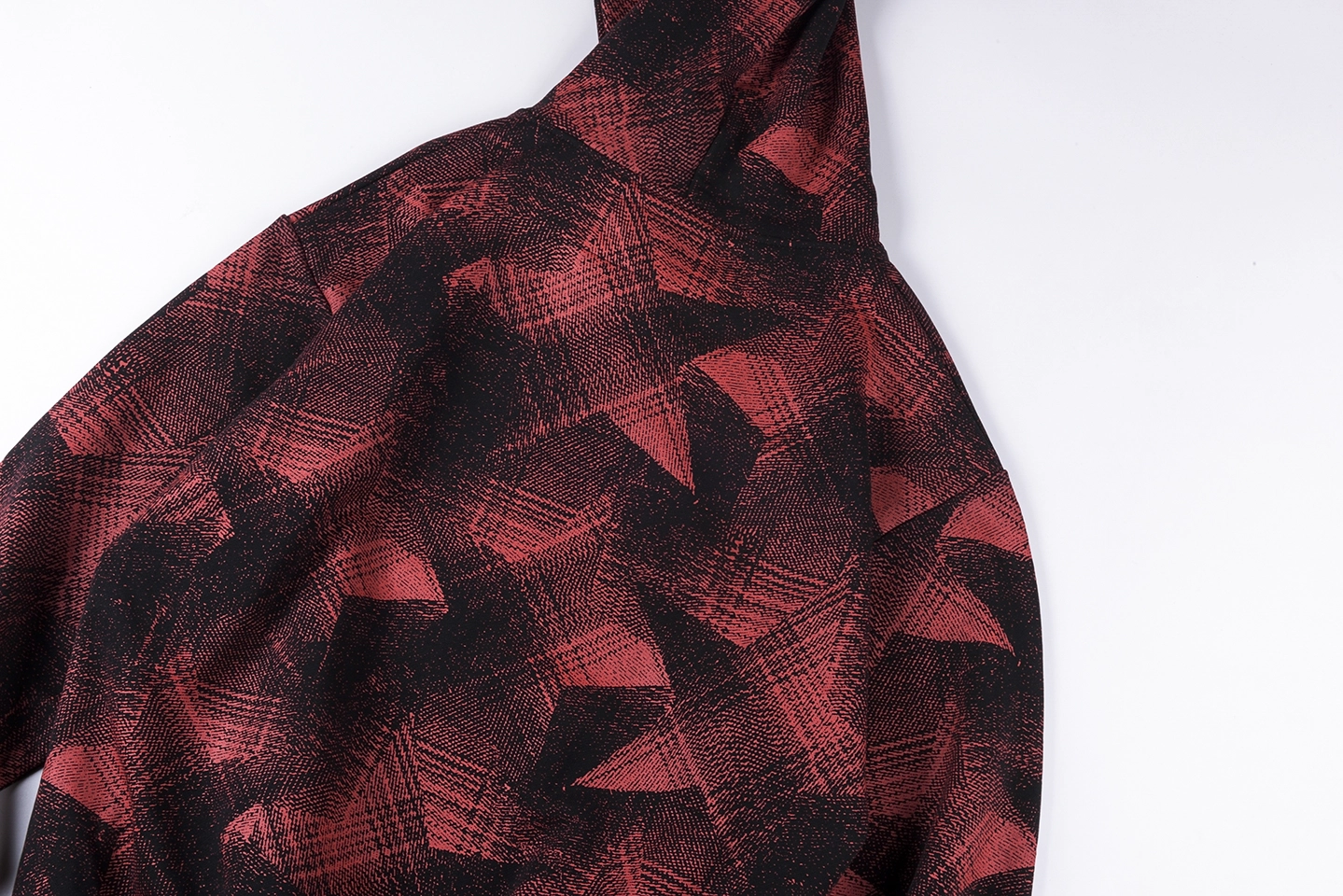 Sp5der Red Plaid Star Web Graphic Hoodie4