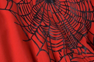 Sp5der Red Web Graphic Zip Hoodie1