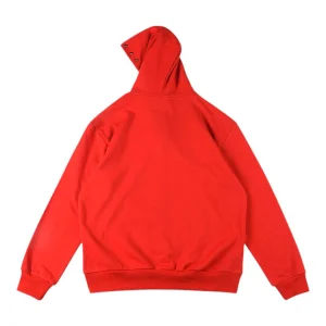 Sp5der Red Web Graphic Zip Hoodie Back view