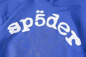 Sp5der Royal Blue Classic Logo Hoodie3