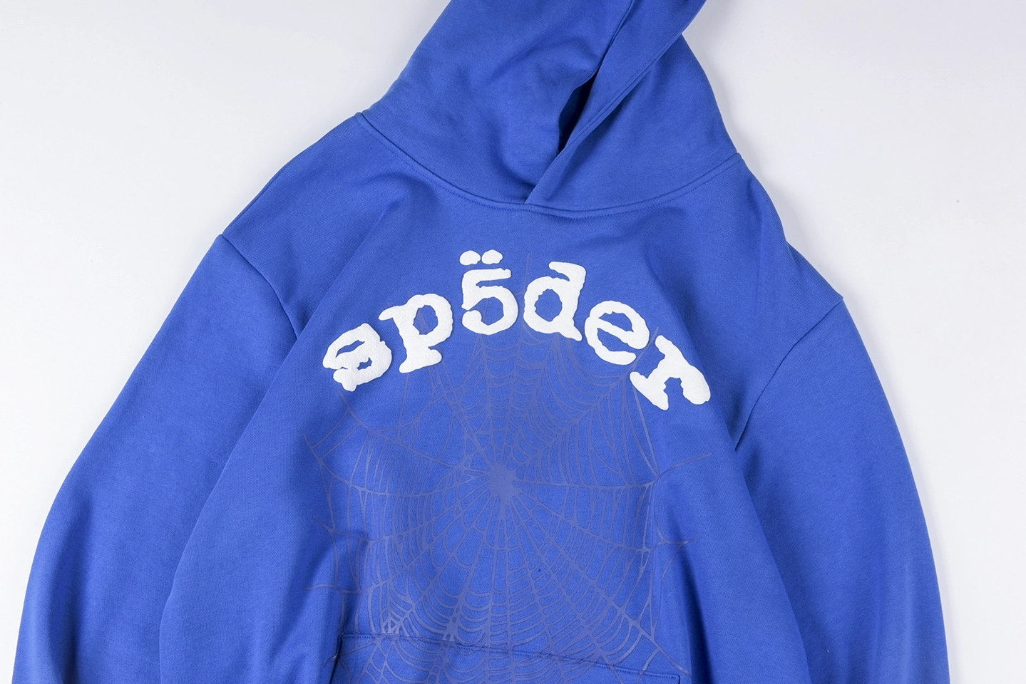 Sp5der Royal Blue Classic Logo Hoodie6