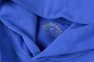 Sp5der Royal Blue Classic Logo Hoodie8
