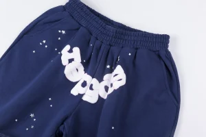 Sp5der Royal Blue Star Logo Sweat Shorts2