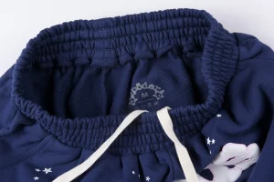 Sp5der Royal Blue Star Logo Sweat Shorts6