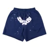 Sp5der Royal Blue Star Logo Sweat Shorts