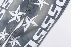 Sp5der Star Graphic Denim Jeans10