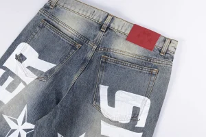 Sp5der Star Graphic Denim Jeans9