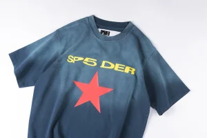 Sp5der Star Graphic Washed T-Shirt1