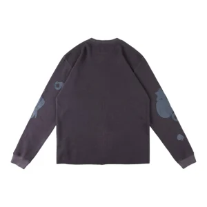 Sp5der Washed Grey Star Graphic Shirt Back view