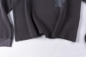 Sp5der Washed Grey Star Graphic Shirt6