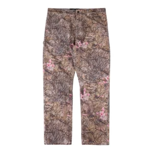 Sp5der Woodland Blossom Camo Carpenter Pants Front view