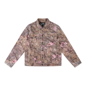 Sp5der Woodland Blossom Camo Trucker Jacket Front view