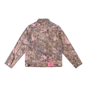Sp5der Woodland Blossom Camo Trucker Jacket Back view