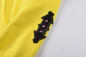 Sp5der Yellow Fur Hood Logo Zip Hoodie8