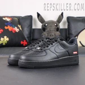 Supreme x Air Force 1 Low front view with low-top silhouette and street style