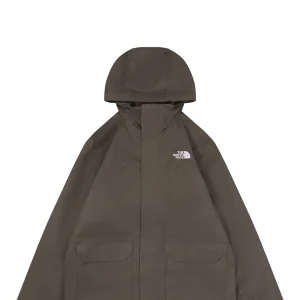 The North Face Dual Pocket Hooded Windbreaker Jacket Brown