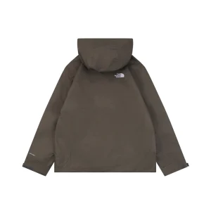 The North Face Dual Pocket Hooded Windbreaker Jacket Brown Back view