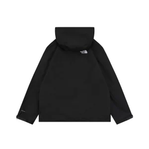 The North Face Dual Pocket Hooded Windbreaker Jacket Black Back view