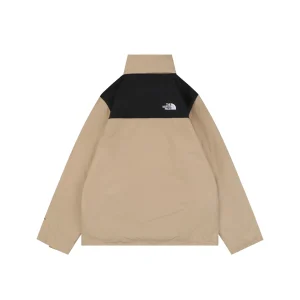 The North Face Retro Hidden Hood Windbreaker Jacket Brown Back view