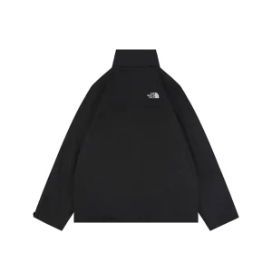 The North Face Retro Hidden Hood Windbreaker Jacket Black Back view