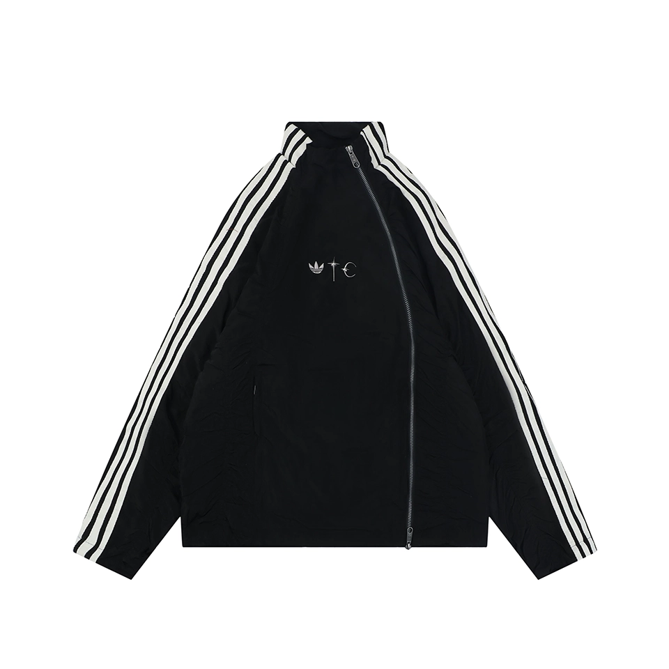 Thug Club × Adidas Trefoil Asymmetric Zip Track Jacket