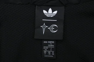 Thug Club × Adidas Trefoil Asymmetric Zip Track Jacket Wash label