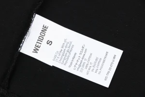 We11done 1506 Graffiti Logo Print T-Shirt Black Wash label