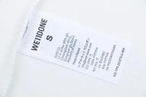 We11done 1506 Graffiti Logo Print T-Shirt White Wash label