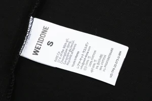 We11done Cross Chain Logo Graphic T-Shirt Black Wash label