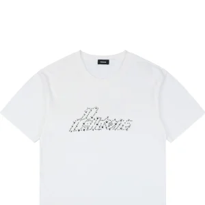 We11done Cross Chain Logo Graphic T-Shirt White