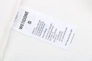 We11done Cross Chain Logo Graphic T-Shirt White Wash label