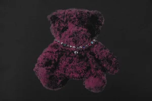 We11done Teddy Bear Graphic T-Shirt Grey Front Print