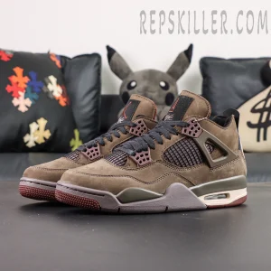 A Ma Maniére x Air Jordan 4 angled view highlighting visible Air unit and support wings