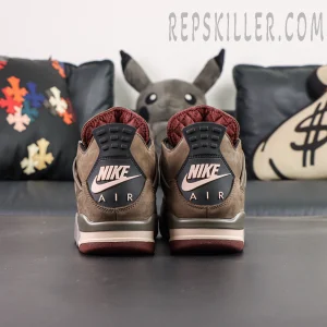 A Ma Maniére x Air Jordan 4 heel view with classic NIKE AIR logo